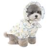 Leowow Dog Pajamas Cotton Floral Pattern Shirts with Hat Puppy Clothes for Small Dogs Cats Stylish Pet Pjs Sleepwear Soft Breathable Pet Shirts Puppy Shirts-Blue,Large view 1