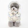 Leowow Dog Pajamas Cotton Floral Pattern Shirts with Hat Puppy Clothes for Small Dogs Cats Stylish Pet Pjs Sleepwear Soft Breathable Pet Shirts Puppy Shirts-Blue,Large view 2