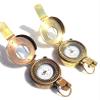 2 Piece Brown Antique & Golden Polish Nautical Maritime Army Compass of Military Size 3 Inch Handmade Materials: Brass, Steel, Glass view 1