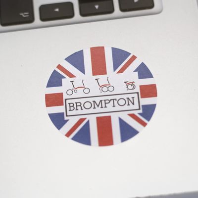 London Craftwork 3 x Stickers Brompton Folding Bike 5x5cm Gift Decal Union Jack (3 Pack)