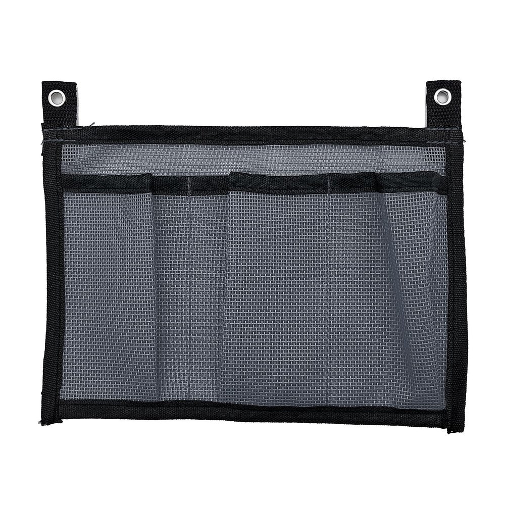Almencla Kayak Canoe Storage Bag Marine 3Pocket Mesh Pouch Fishing Boat Tackle Box Small Items Organizer Tool Gear Holder Portable Hiking Supplies, Gray