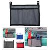 Almencla Kayak Canoe Storage Bag Marine 3Pocket Mesh Pouch Fishing Boat Tackle Box Small Items Organizer Tool Gear Holder Portable Hiking Supplies, Gray view 2