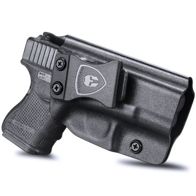WARRIORLAND IWB Kydex Holster, Compatible with Glock 26 Gen (3-5) & Glock 27/33 Gen (3-4), Inside Waistband Appendix Carry, Adj. Cant & Retention, Right Hand