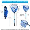 LBW Collapsible Rubber Fishing Net with Telescoping Handle, Folding Kayak Net for Freshwater or Saltwater, Portable Landing Net for Trout, Catfish, Bass view 4