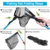 LBW Folding Rubber Fishing Net with Handle, Saltwater or Freshwater Collapsible Kayak Fishing Landing Net, Catfish, Bass, Trout Net view 3