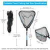LBW Folding Rubber Fishing Net with Handle, Saltwater or Freshwater Collapsible Kayak Fishing Landing Net, Catfish, Bass, Trout Net view 4