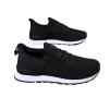 Shije Wedge Sneakers for Women Fashion Sneakers Breathable Lace Up Casual Shoes Wedge Platform Sneaker Slip-On Sneaker Black view 2