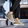 Men Elevator Sneakers Sports Shoes Invisible Height Increasing Elevator Shoes Hidden Heel Trainers 2.36 Inches Taller Lace up Fashion Sneakers Beige 41 view 3