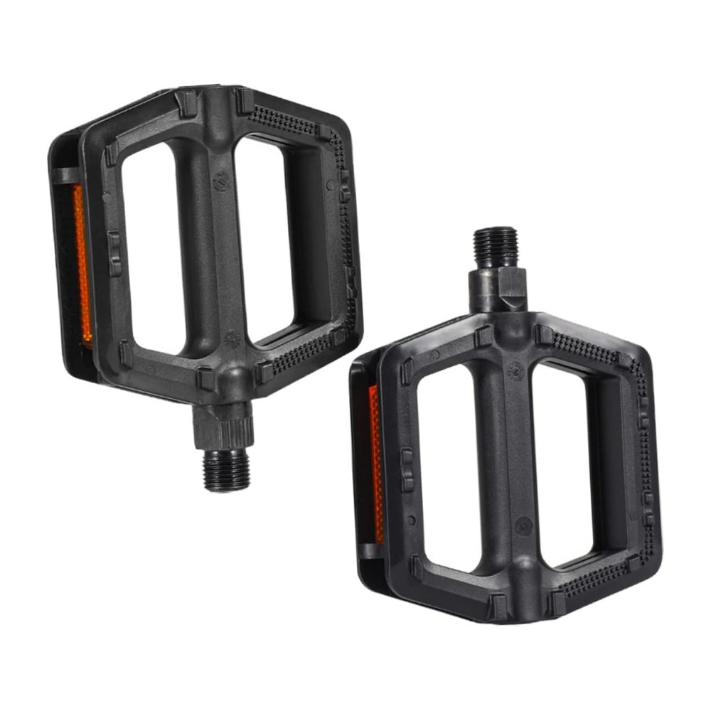 1pair Non- Mountain Bike Pedals Road Bike Foot Boards Grip Area for Enhanced Safety Compatible Black