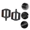 1pair Non- Mountain Bike Pedals Road Bike Foot Boards Grip Area for Enhanced Safety Compatible Black view 2