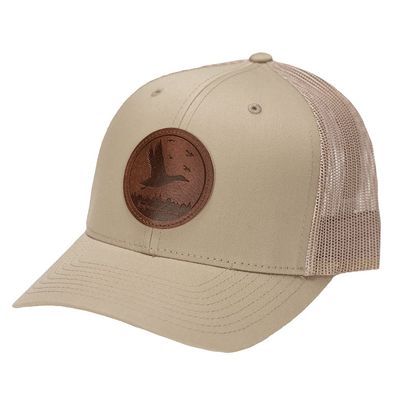 Banded Leather DUK Patch Logo Mesh Back Cap - Khaki