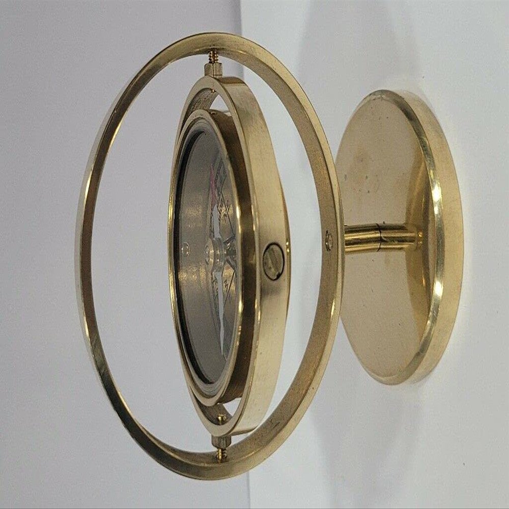 Antique Nautical Brass Gimble Compass Marine Gift Item