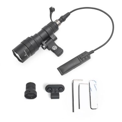 NOBUHIRO M300C 300 Lumens Tactical Flashlight, with Replaceable Mounting Rotating Base, Suitable for 20mm Picatinny & Mlok/Keymod Rail, Include with Remote Pressure & Push Button Switch (M300C)