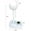 Anbt Portable Camping Sink Travel Hygiene Station with Towel Holder & Soap Dispenser Hand Wash Basin Stand with Rolling Wheels Hands-Free Design Indoor Outdoor 4.5Gal Water Capacity view 2