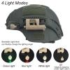 NOBUHIRO Tactical Helmet Light with 2 Helmet Lamp Mounts for Fast/MICH Helmets MOLLE Belt, Four-in-One Bendable Survival Signal Lights Illumination Tool for Outdoor Hunting Fishing (Tan) view 2