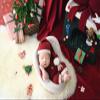 Vomdrok Newborn Photography Props Outfits Christmas Hat Leggings Infant Baby Boy Girl Photoshoot Costume (Red) view 3