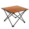 ROCK CLOUD Portable Camping Table Ultralight Aluminum Folding Beach Table Camp for Camping Hiking Backpacking Outdoor Picnic, Wood Grain view 1
