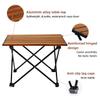 ROCK CLOUD Portable Camping Table Ultralight Aluminum Folding Beach Table Camp for Camping Hiking Backpacking Outdoor Picnic, Wood Grain view 3