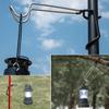 TOBWOLF 2PCS Outdoor Camping Lantern Hook Hangers, Stainless Steel lamp Hanger Stand, Portable Non-Slip Tent Lamp Hook Light Clamp Holder, Lantern Hangers for Outdoor Camping, Fishing, Hunting view 2