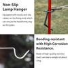 TOBWOLF 2PCS Outdoor Camping Lantern Hook Hangers, Stainless Steel lamp Hanger Stand, Portable Non-Slip Tent Lamp Hook Light Clamp Holder, Lantern Hangers for Outdoor Camping, Fishing, Hunting view 3