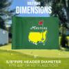 CoGolfing Major Golf Flag Mini, 8x6 Inch, Double-Sided Silk-Screened, Fade-Resistant 420D Nylon, Ideal for Backyard Practice Putting Green, Green, 1-Pack view 4
