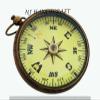 Antique Nautical Solid Brass Marco Polo Marine Pocket Compass Reenactment Replica view 2
