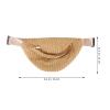 1pc Imitation Straw Woven Waist Bag for Lightweight Crossbody Pouch for Keys Cards and Items for Travel Shopping and Daily Use view 2