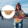 1pc Imitation Straw Woven Waist Bag for Lightweight Crossbody Pouch for Keys Cards and Items for Travel Shopping and Daily Use view 3