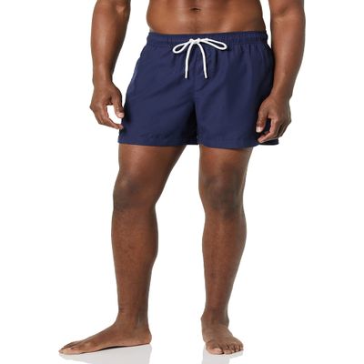 Amazon Essentials Men's Swim Trunks with Mesh Lining, Pockets, Drawstring Closure, Navy, X-Large