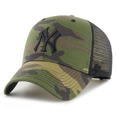 '47 York Yankees MLB Branson Cap B-CBRAN17GWP-CMJ, Mens, czapki z daszkiem, Camo,, Green