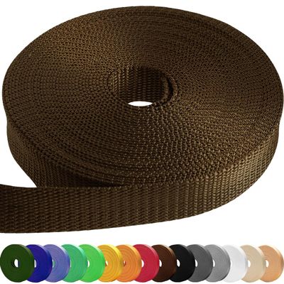 TECEUM 2 Inch Webbing Brown 50 Yards 2 Heavy-Duty Wide Webbing for Outdoors Indoors Crafting DIY