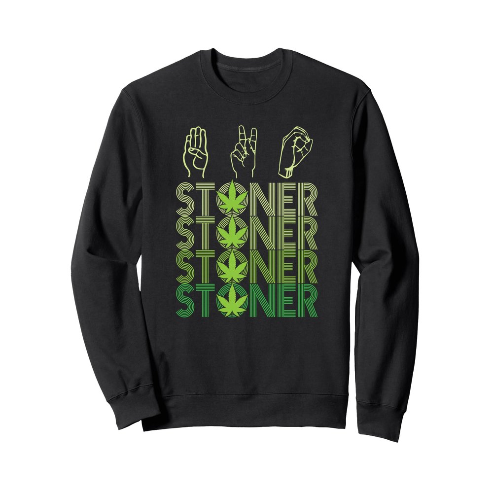 420 Stoner Cool Cannabis Leaf Sweatshirt