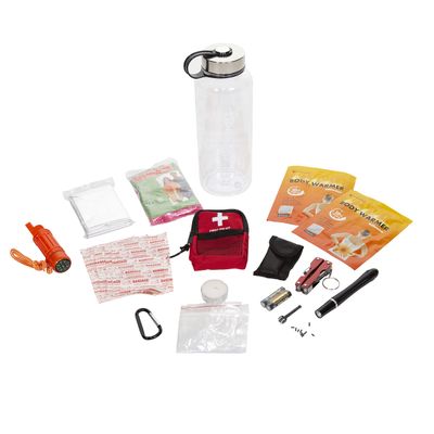 Stansport Survival Bottle Emergency First Aid Kit, 9.75" L x 3.5" W x 3.5" H