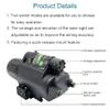 MOSANDON Compact Flashlight with Laser Sight, Green Red Laser Sight and 200 Lumens Flashlight Combo with Remote Pressure Switch Pad for 20mm Weaver Picatinny Rail Mount for Pistol Handgun Rifles view 3