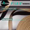 TECEUM 2 Inch Webbing  Tan  50 Yards  2 Heavy-Duty Wide Webbing for Outdoors Indoors Crafting DIY view 2