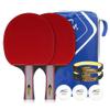 LINGOSHUN Table Tennis Bats 2 Player Set,Ping Pong Paddle Set,Ping Pong Racket for Family Activity,School and Sports Club//A view 1
