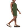 Amazon Essentials Women's Lightweight Jersey Slim-Fit Tank Mini Dress, Dark Olive, Large view 3
