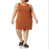 Amazon Essentials Women's Lightweight Jersey Slim-Fit Tank Mini Dress, Toffee Brown, Small view 4
