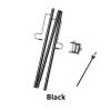 Outdoor Aluminum Alloy Camping Lamp Holder Double-Head Hook Multi-Function Lamp Pole Portable Camping Lamp Double-Ended Lighting Pole Black view 2