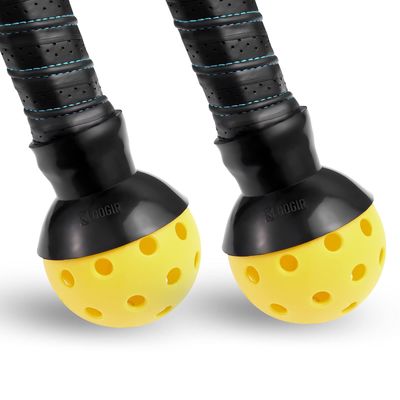 QOGIR Pickleball Ball Retriever: Easy Pickleball Ball Accessory to Pick Up Pickleball Balls Without Bending Over, Attaches to Paddle Bottom, Fits Any Paddles