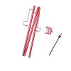 Outdoor Aluminum Alloy Camping Lamp Holder Double-Head Hook Multi-Function Lamp Pole Portable Camping Lamp Double-Ended Lighting Pole Red view 1