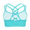 Manyakai Kids Girls Basic Sports Bra Criss Cross Back Workout Cami Crop Top Gymnastics Dance Performing Top Mint Green 4 Years view 1