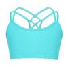 Manyakai Kids Girls Basic Sports Bra Criss Cross Back Workout Cami Crop Top Gymnastics Dance Performing Top Mint Green 4 Years view 2