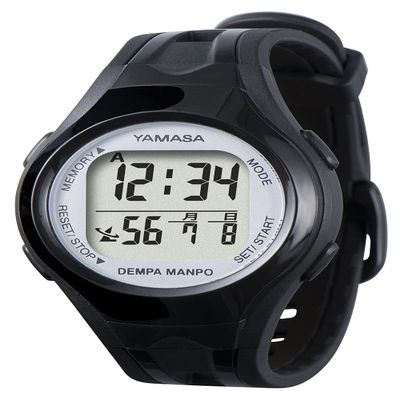 Yamasa Pedometer DEMPA MANPO TM-460BS Black x Silver