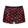 Lejafay Men's Shiny Loose Satin Boxer Shorts Sissy Panties Gay Underwear Short Pants Heart Black Medium view 1