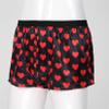 Lejafay Men's Shiny Loose Satin Boxer Shorts Sissy Panties Gay Underwear Short Pants Heart Black Medium view 4