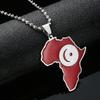 Africa Map Tunisia Map Pendant Necklaces Silver Color Gold Color Jewelry Map Tunisia Gift (silver) view 2