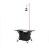 Outdoor Aluminum Alloy Camping Lamp Stand Single-Head Hook Multi-Function Lamp Pole Portable Camping Lamp Lighting Pole Black view 3