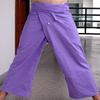 RaanPahMuang Plain Thick Muang Cotton Fisherman Wrap Tall Pants Plus, XX-Large-3X-Large Tall, Pale Violet view 3