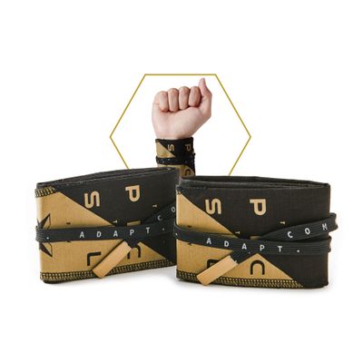 PICSIL - Sports Wrist Straps | Custom Fit Wrist Support for Cross Training & Weightlifting | Vegan Cotton, Secure & Flexible | Gymnastics & Calisthenics Use | Color Gold Black
